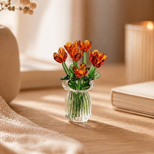 Dekorativa miniblommor i glas – 7-pack | GlasBlom