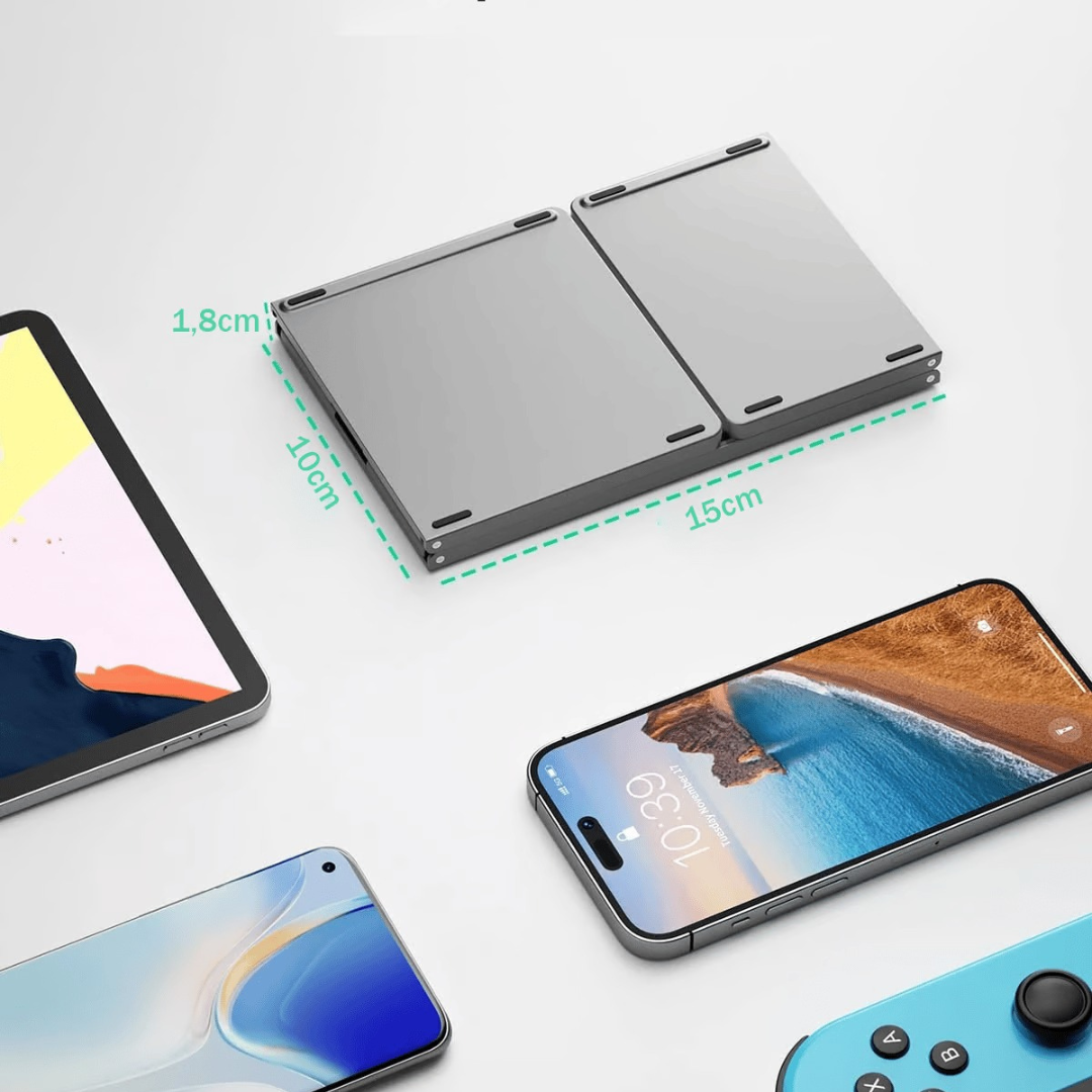 ThreeFold | Allt i ett vikbart tangentbord med touchpad.