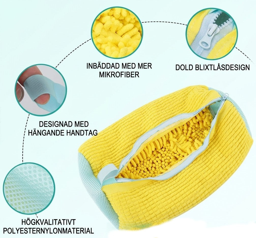 Mikrofiber Tvättpåse för Skor | Skyddande Skoväska för Tvättmaskin