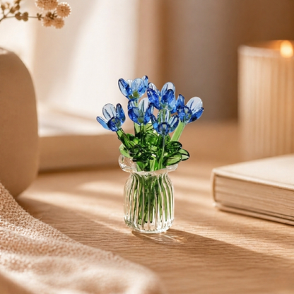 Dekorativa miniblommor i glas – 7-pack | GlasBlom