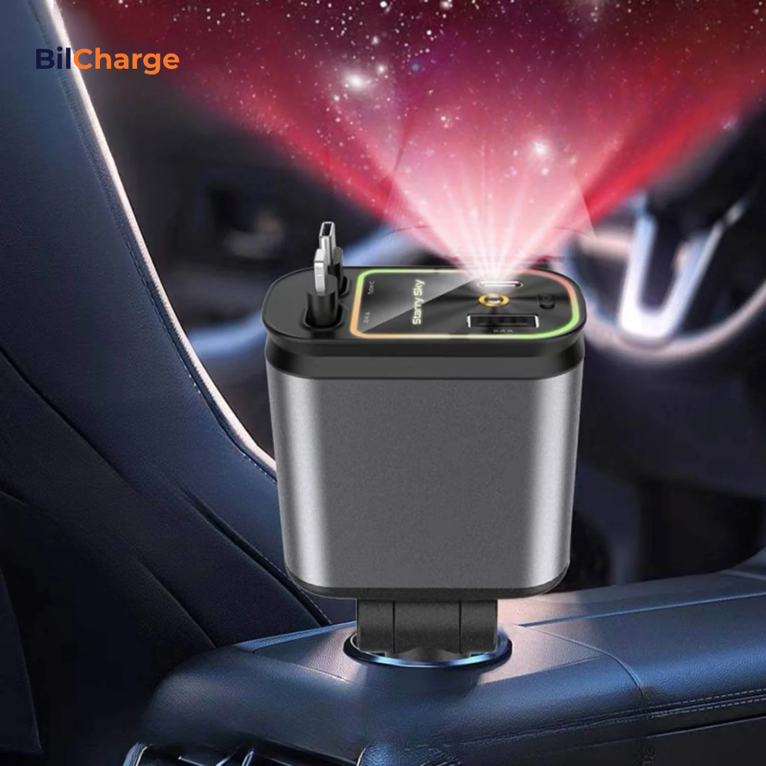 BilCharge | Supersnabb billaddning med stilfull RGB-stjärnhimmel