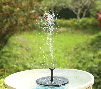 Solcellsdriven Fontänpump | Flytande Vattenfunktion med 4 Munstycken