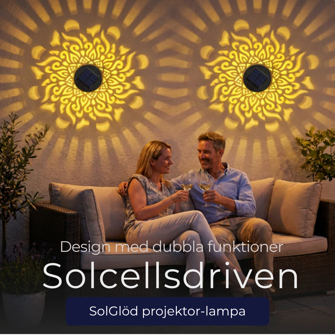 SolGlöd lampa för trädgård och terrass – 2-i-1: golv- och vägglampa – dekorativ belysning i vintagestil – rostbeständig och hållbar