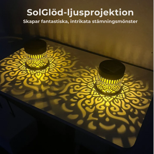 SolGlöd lampa för trädgård och terrass – 2-i-1: golv- och vägglampa – dekorativ belysning i vintagestil – rostbeständig och hållbar
