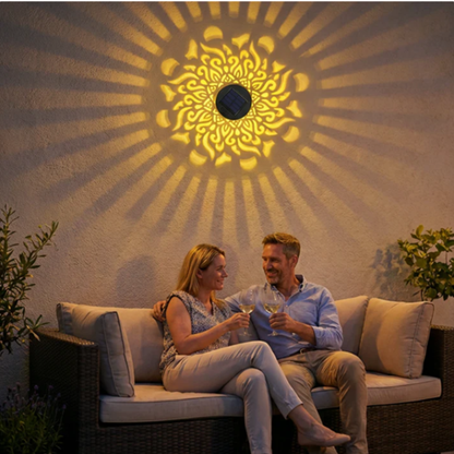 SolGlöd lampa för trädgård och terrass – 2-i-1: golv- och vägglampa – dekorativ belysning i vintagestil – rostbeständig och hållbar