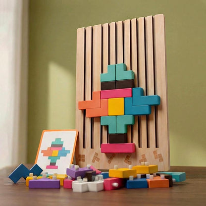 Montessori Träpussel för Barn | LumiBlocks