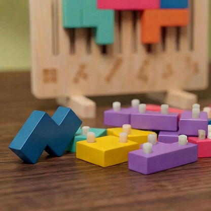 Montessori Träpussel för Barn | LumiBlocks