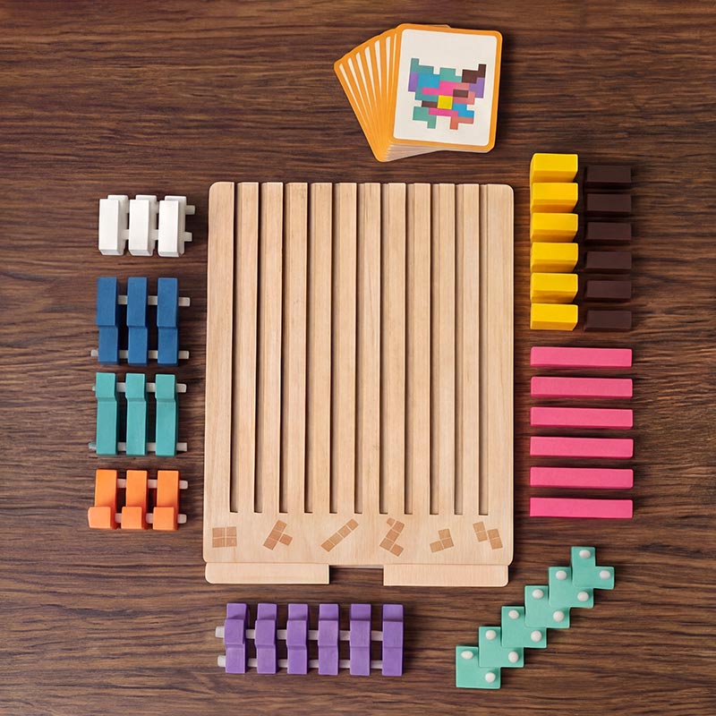 Montessori Träpussel för Barn | LumiBlocks
