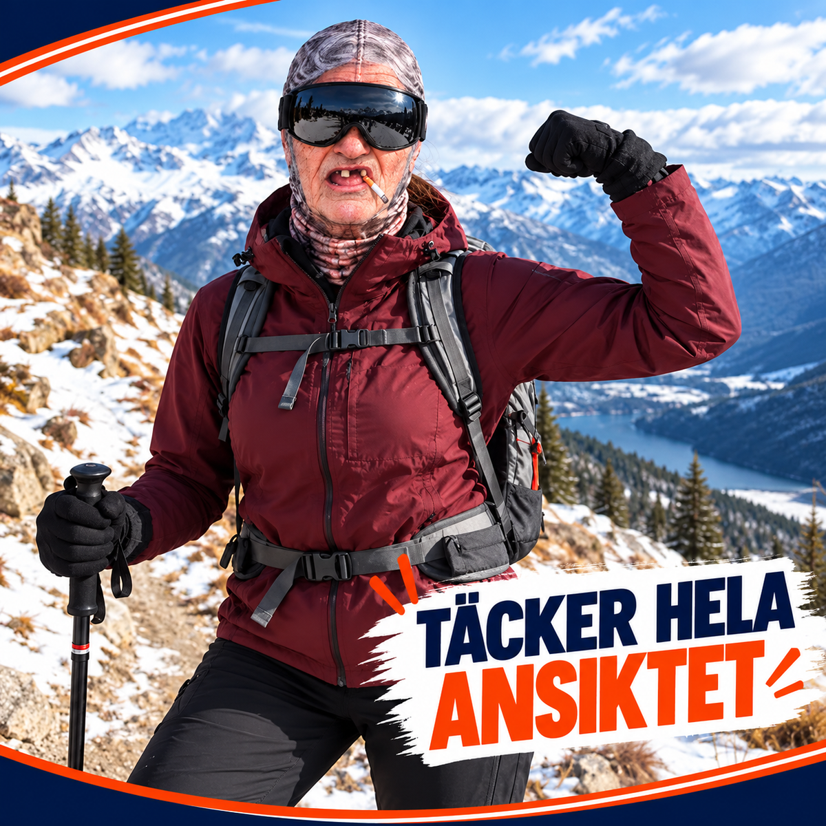 Skidmask med roliga ansiktsmotiv | BusMask