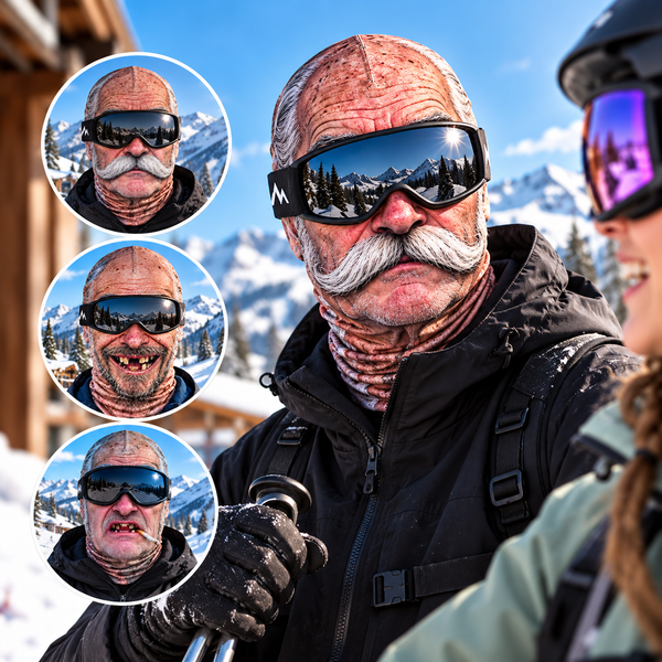 Skidmask med roliga ansiktsmotiv | BusMask