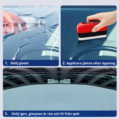 GlasCoat Pro | Beläggningslösning mot oljefilm på bilglas + borste