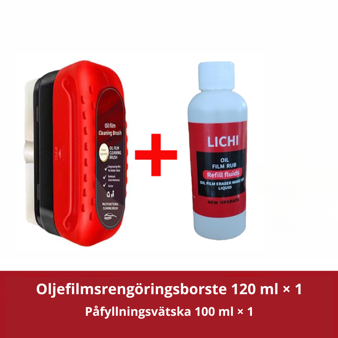 GlasCoat Pro | Beläggningslösning mot oljefilm på bilglas + borste