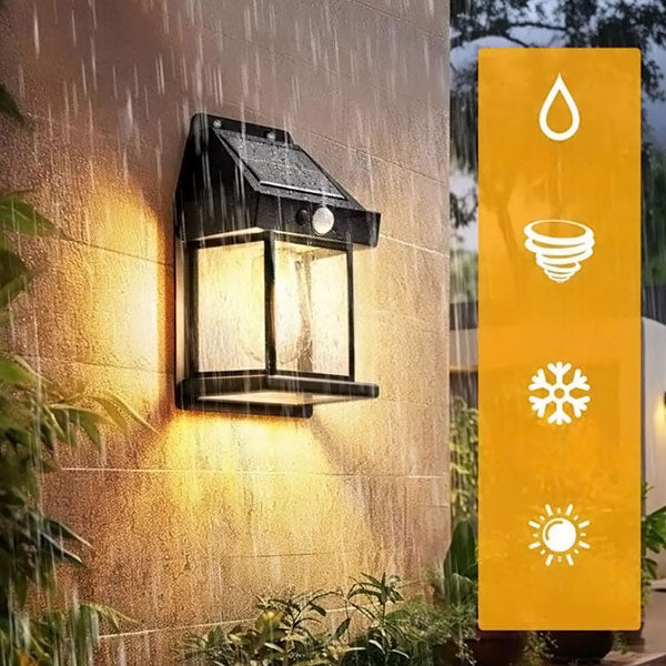 Solcellslampa LED | Sensorstyrd utomhusbelysning