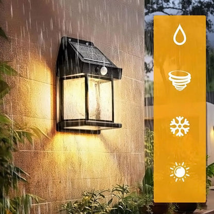 Solcellslampa LED | Sensorstyrd utomhusbelysning