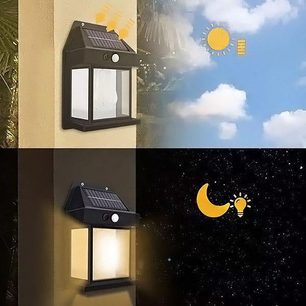 Solcellslampa LED | Sensorstyrd utomhusbelysning