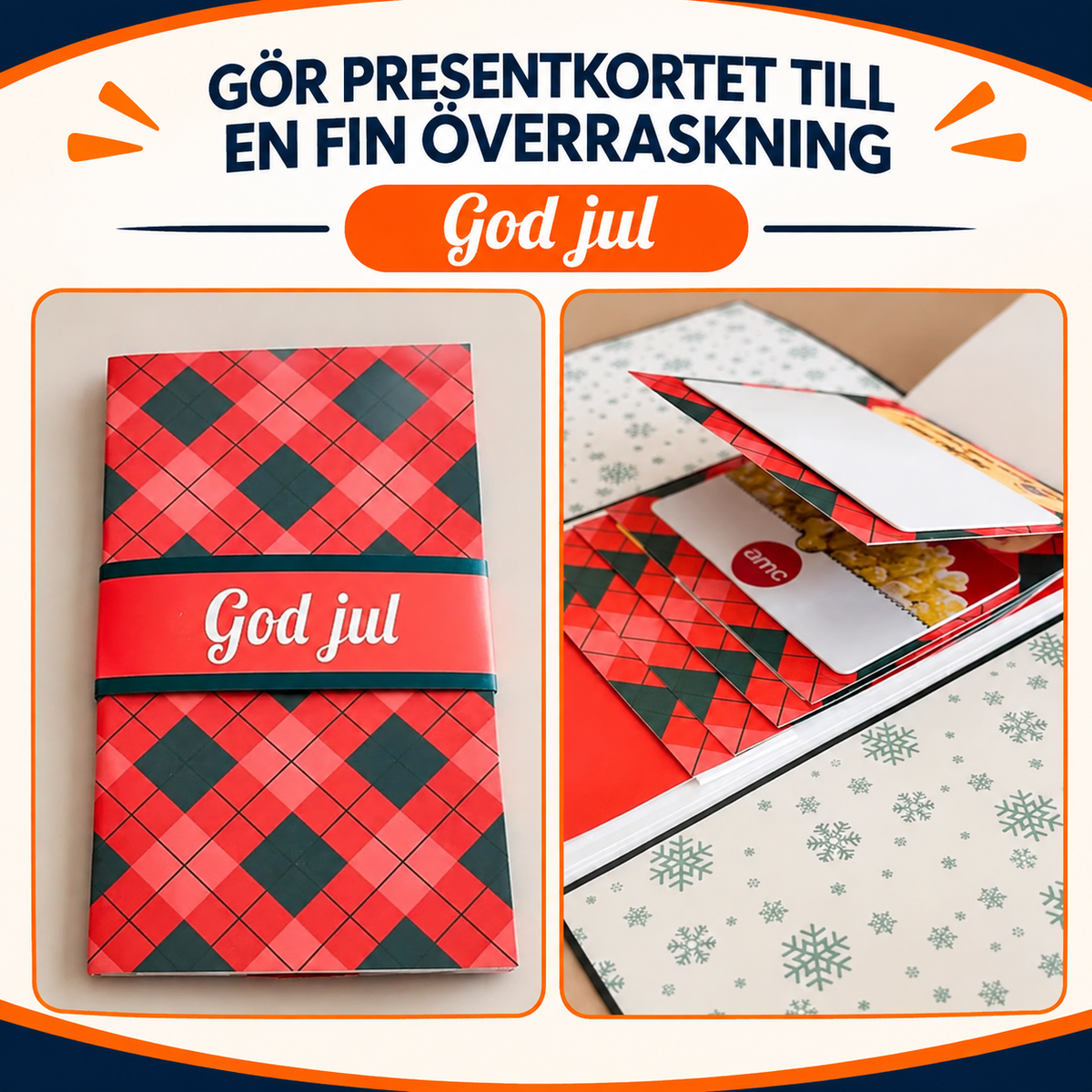 Presentkortshållare med vattenfallseffekt | GåvoMagi