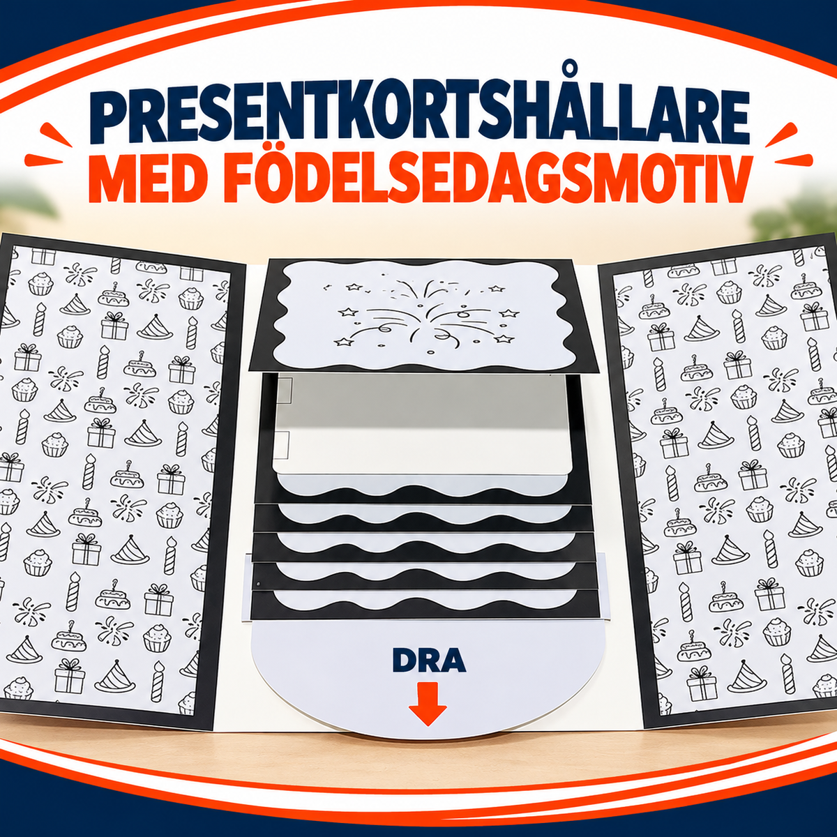 Presentkortshållare med vattenfallseffekt | GåvoMagi