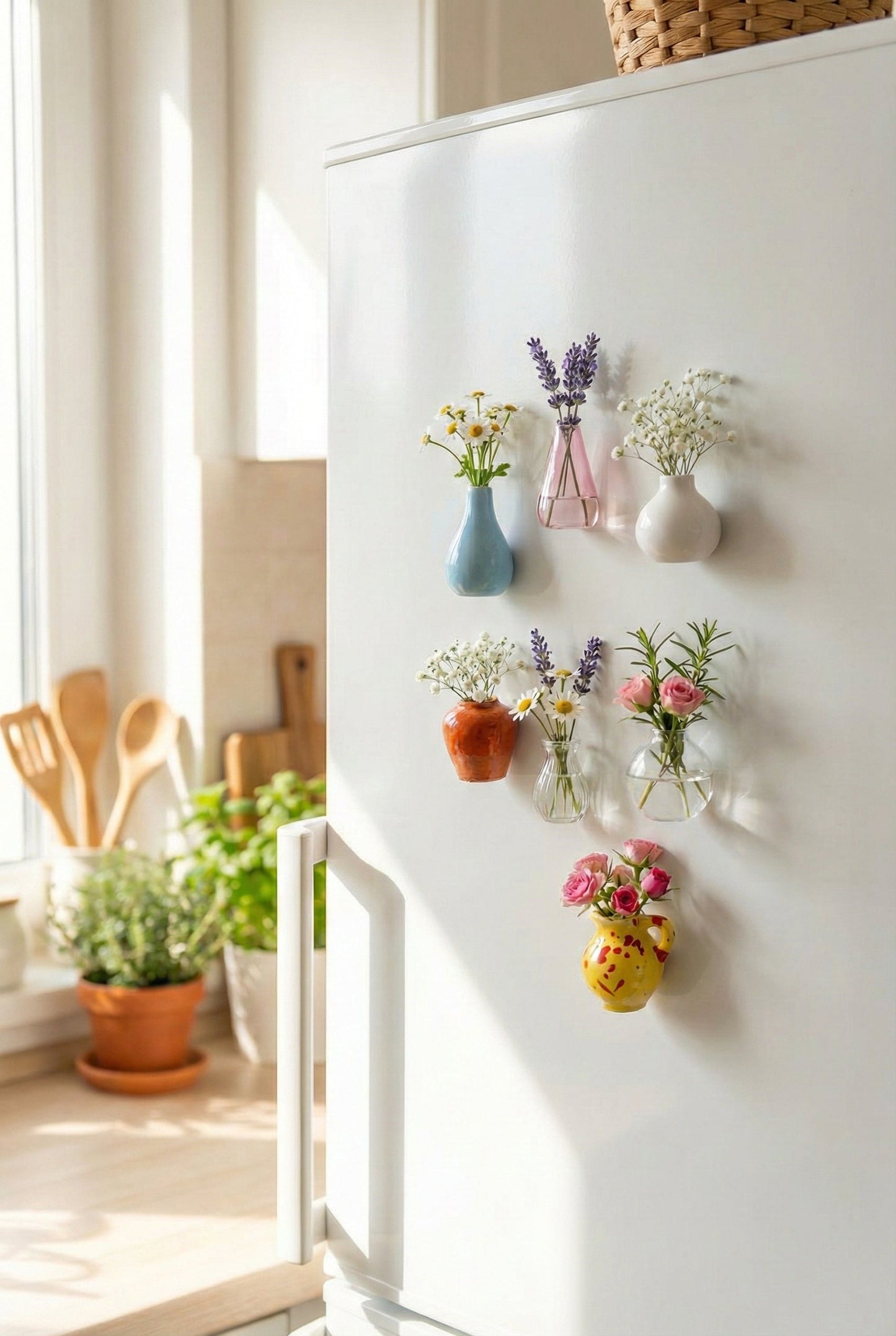 VasMagnet – Mini blomvas för kylskåp