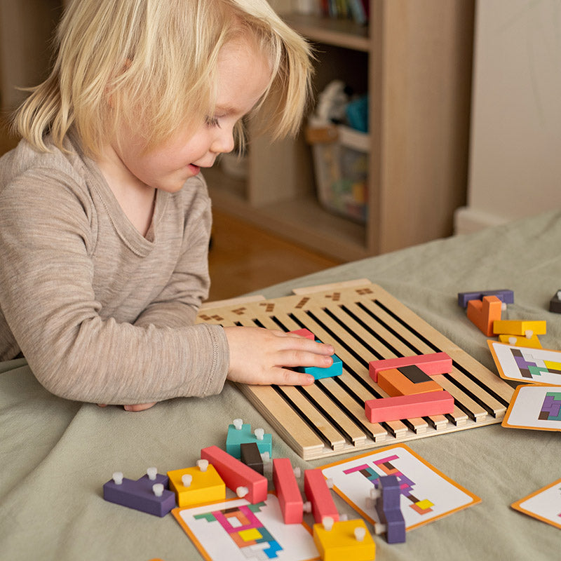 Montessori Träpussel för Barn | LumiBlocks