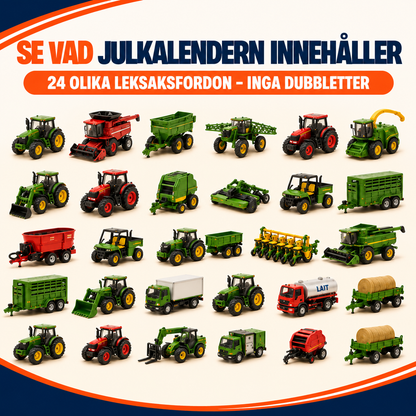 Julkalender med 24 leksaksfordon | JulHjul