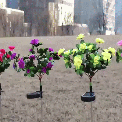 Solcellsdriven blomlampa | Automatisk LED-belysning utomhus