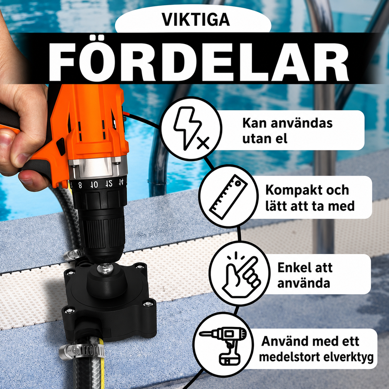 Vattenpump för borrmaskin | AQUAFLOW