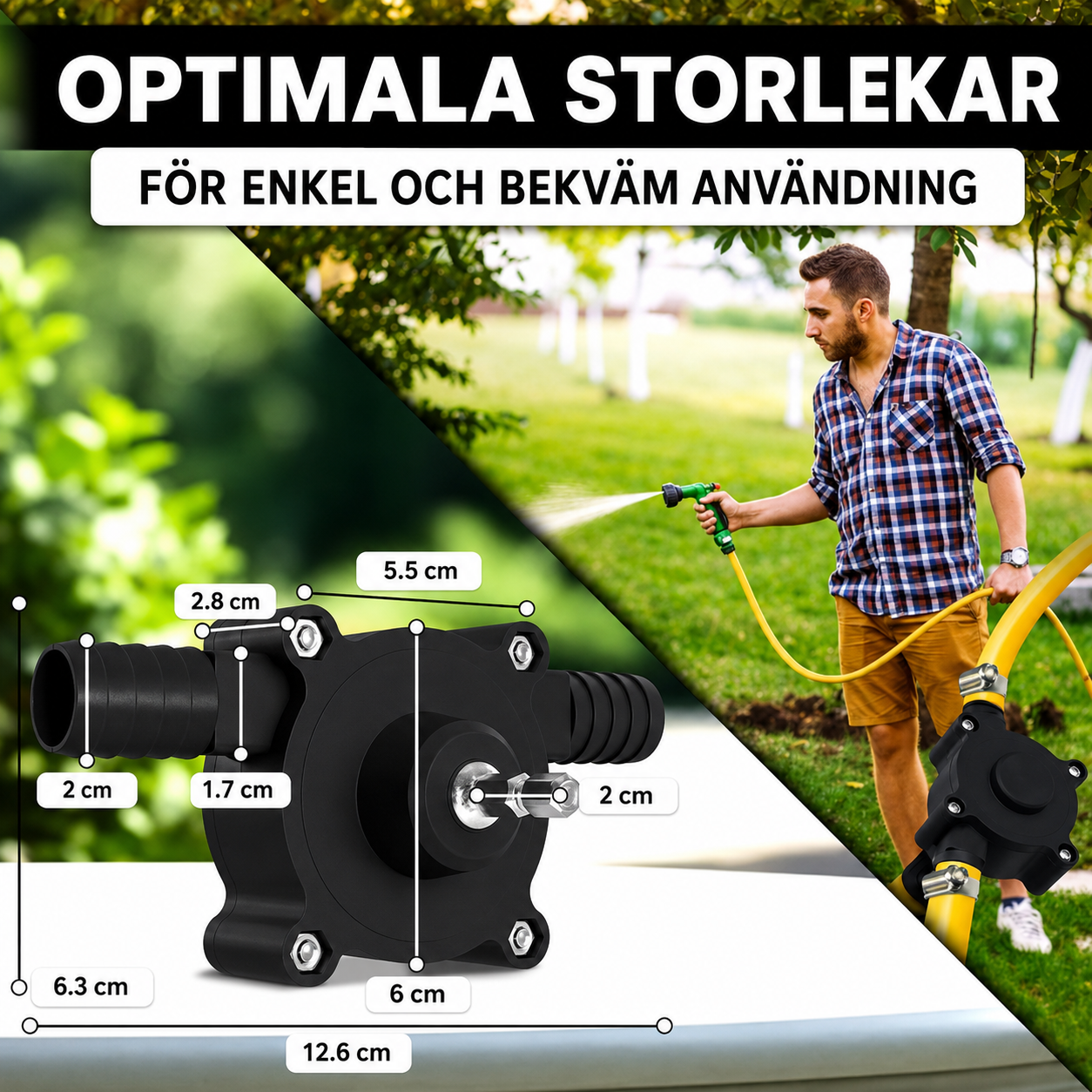 Vattenpump för borrmaskin | AQUAFLOW