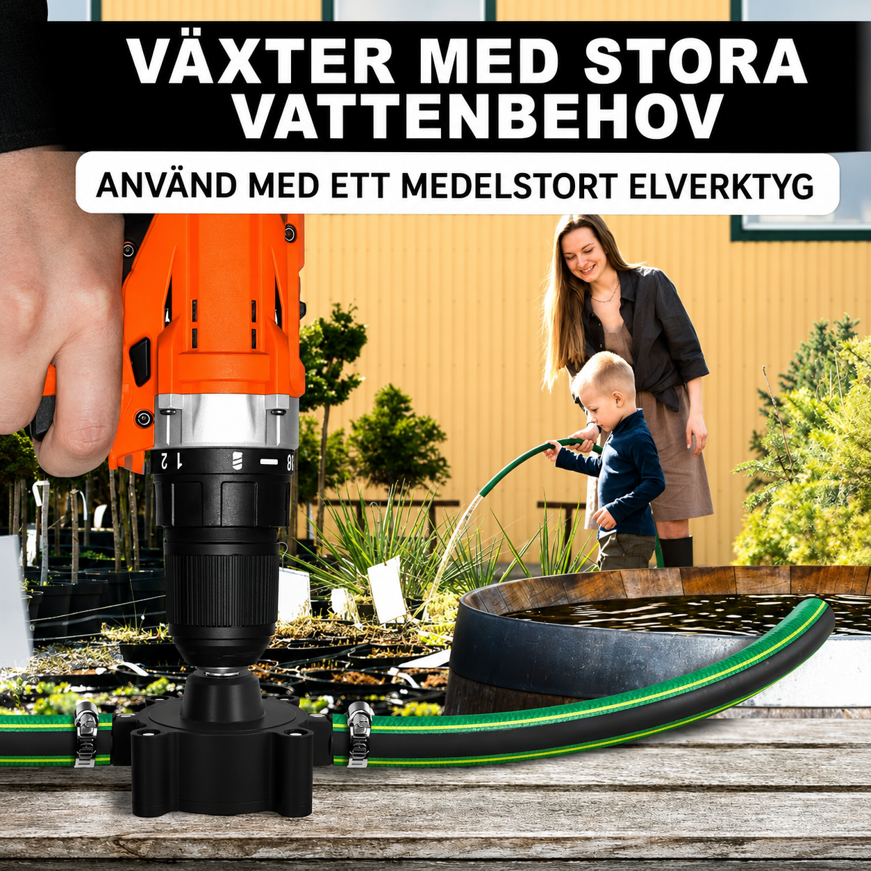 Vattenpump för borrmaskin | AQUAFLOW