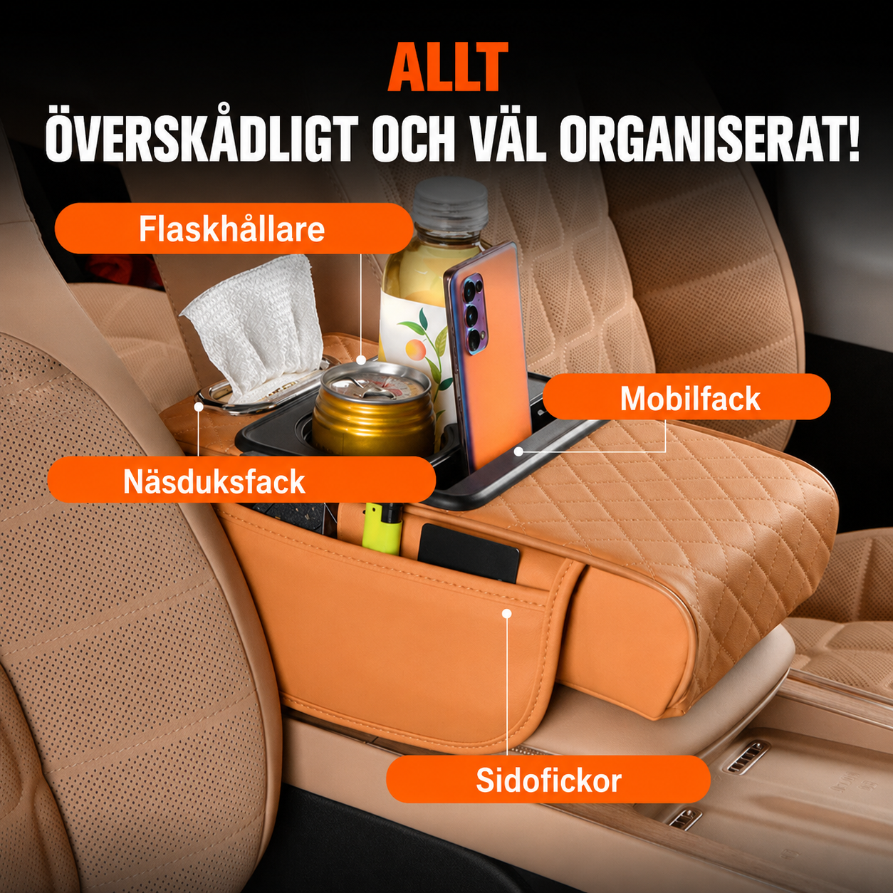 Armstödskudde för Bil | Smart Förvaring