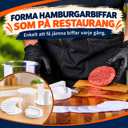 Hamburgerpress med 5 nivåer | BiffPress