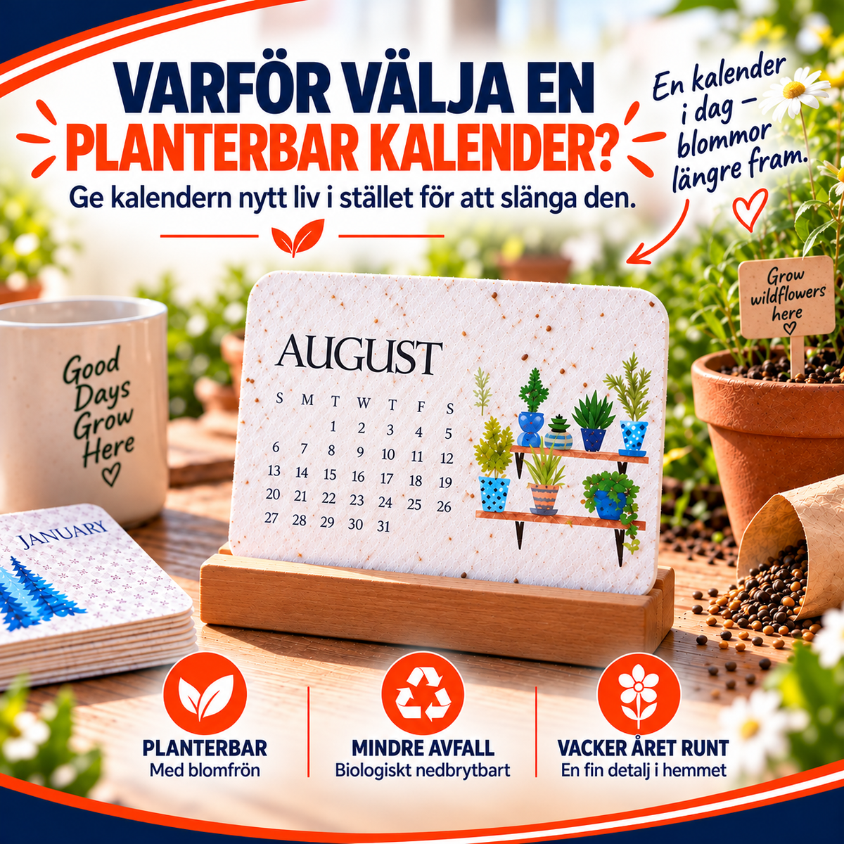 Planterbar kalender | BlomÅr