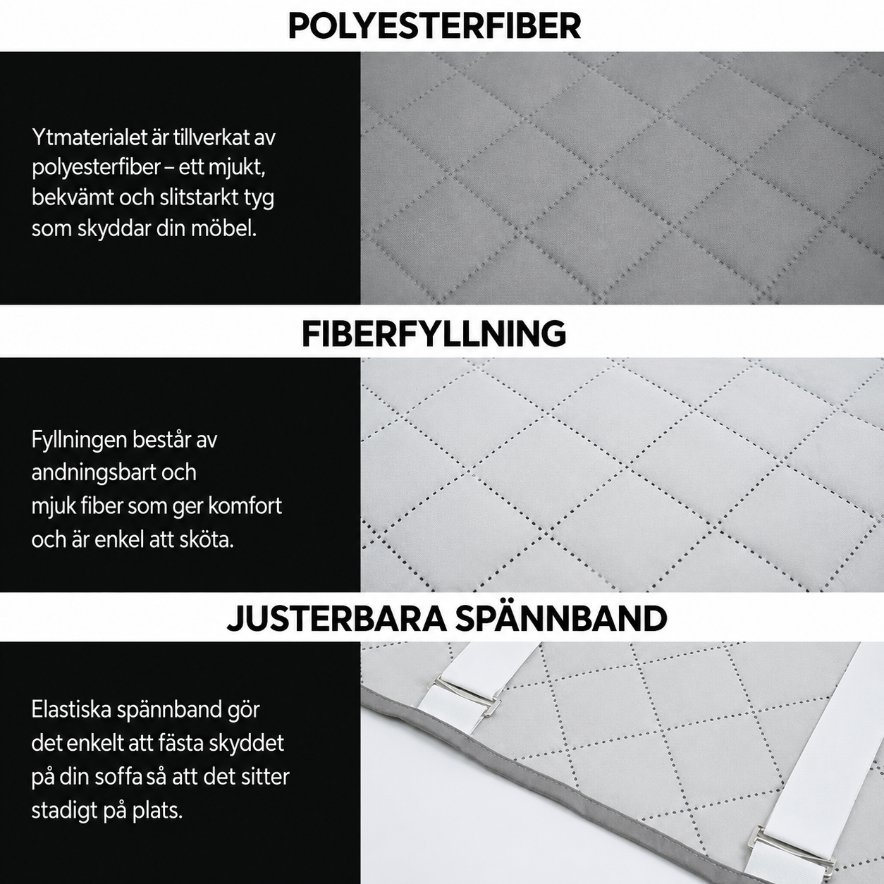 Halkfritt Överdrag för Reclinerfåtölj | CozyGuard