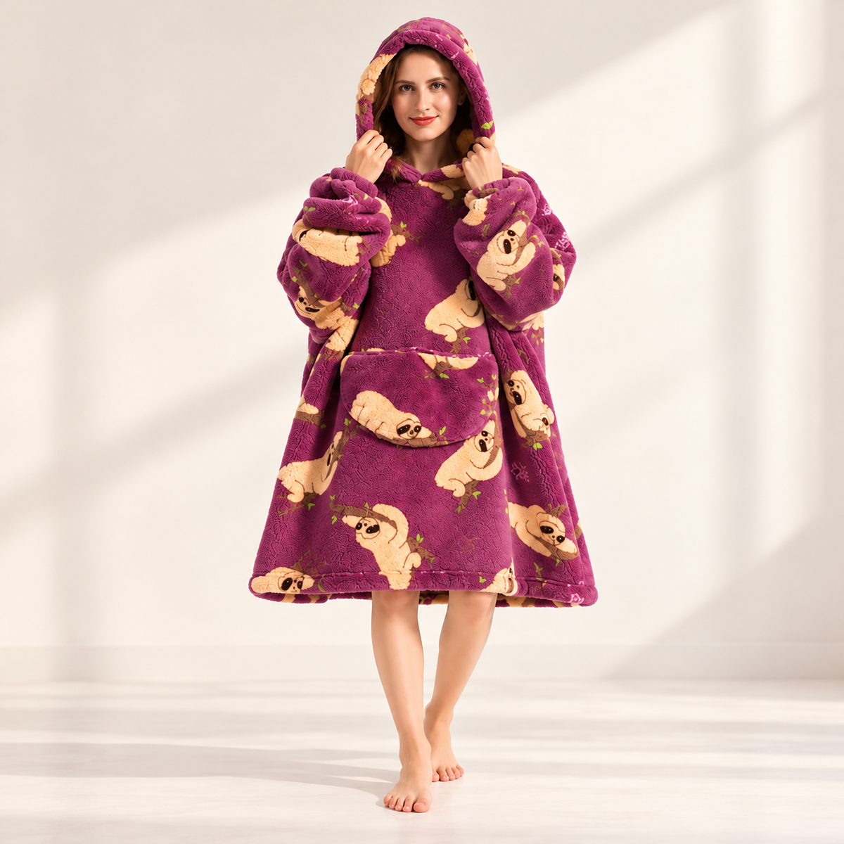 Oversized hoodie-filt med huva | CozyHood