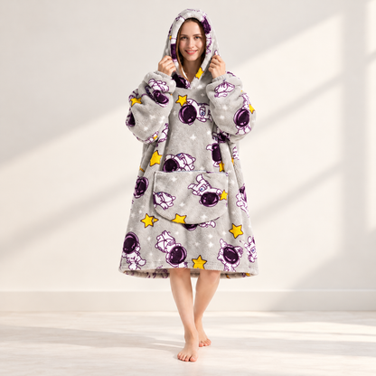 Oversized hoodie-filt med huva | CozyHood