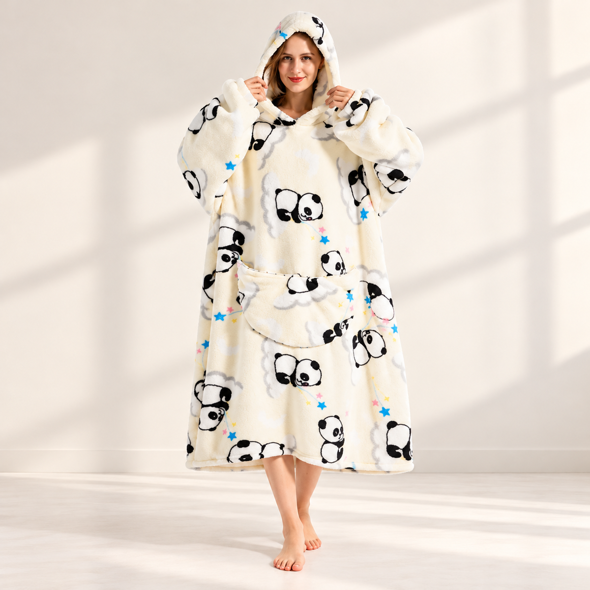 Oversized hoodie-filt med huva | CozyHood