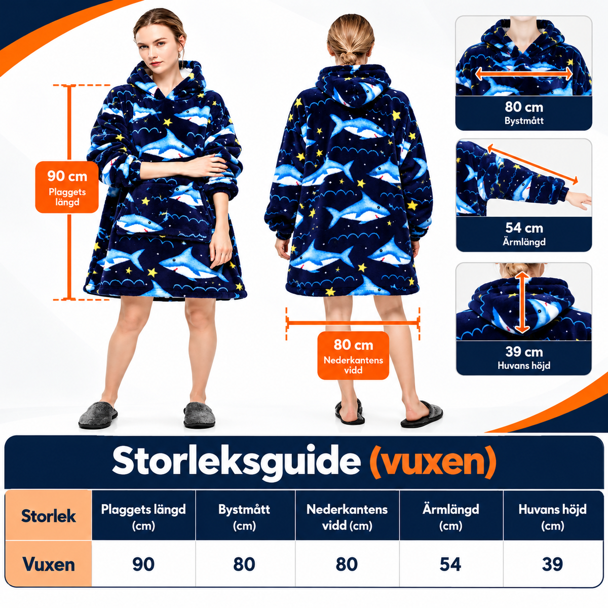 Oversized hoodie-filt med huva | CozyHood