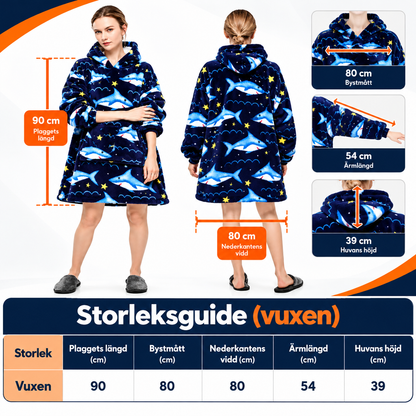 Oversized hoodie-filt med huva | CozyHood