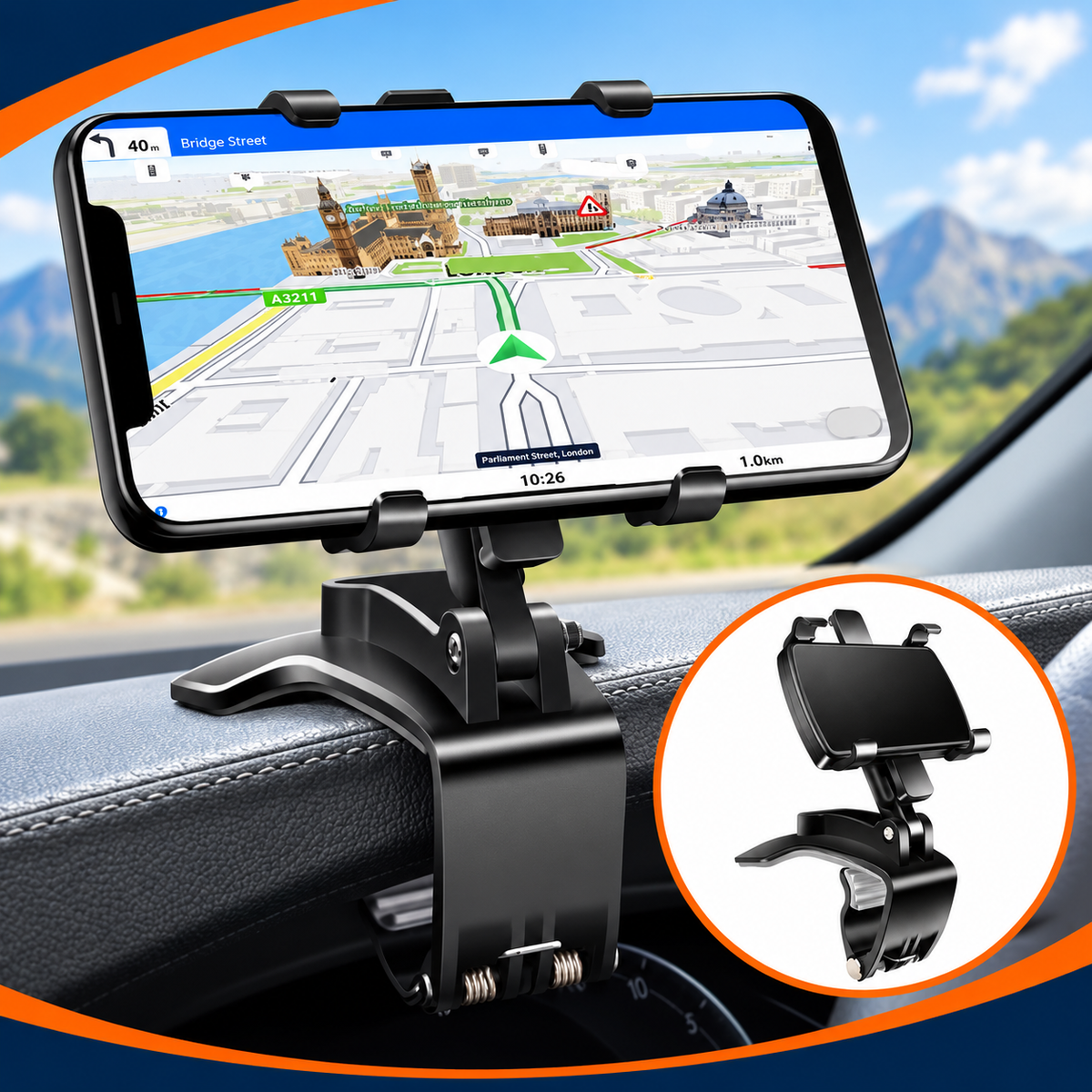 360° mobilhållare för instrumentbrädan | DriveGrip