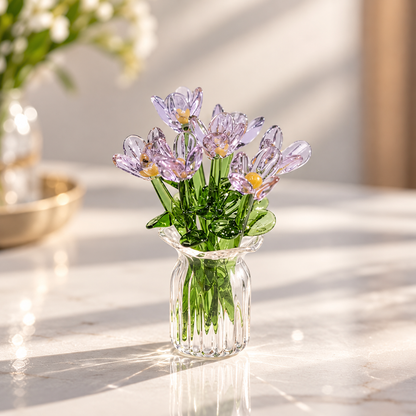 Dekorativa miniblommor i glas – 7-pack | GlasBlom