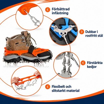 Halkskydd med dubbar i rostfritt stål | IceGrip
