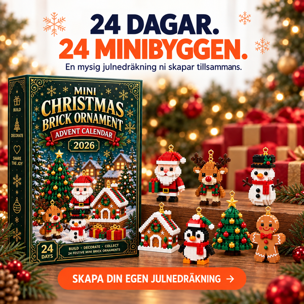 Julkalender med 24 byggbara juldekorationer | JulBygg