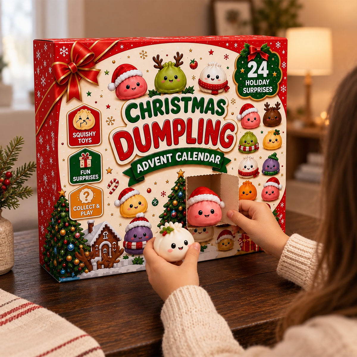 Julkalender med 24 klämleksaker | JulSquish