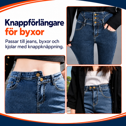 Elastiska knappförlängare för byxor | KnappFlex