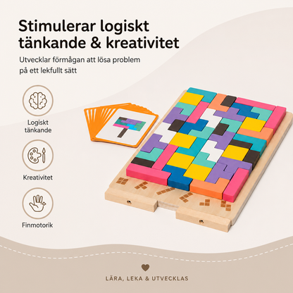 Montessori Träpussel för Barn | LumiBlocks