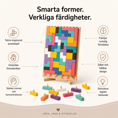 Montessori Träpussel för Barn | LumiBlocks
