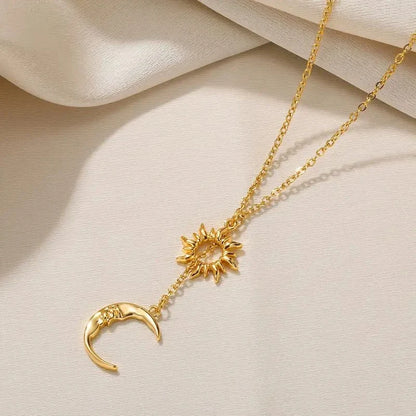 Halsband med sol- och månhänge | LunaSol