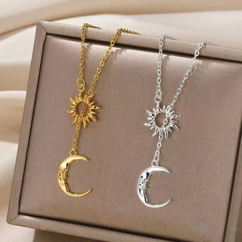 Halsband med sol- och månhänge | LunaSol