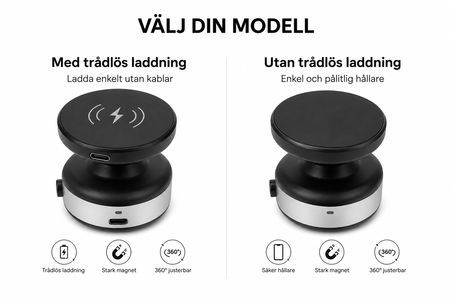 Magnetisk Mobilhållare | 360° Rotation