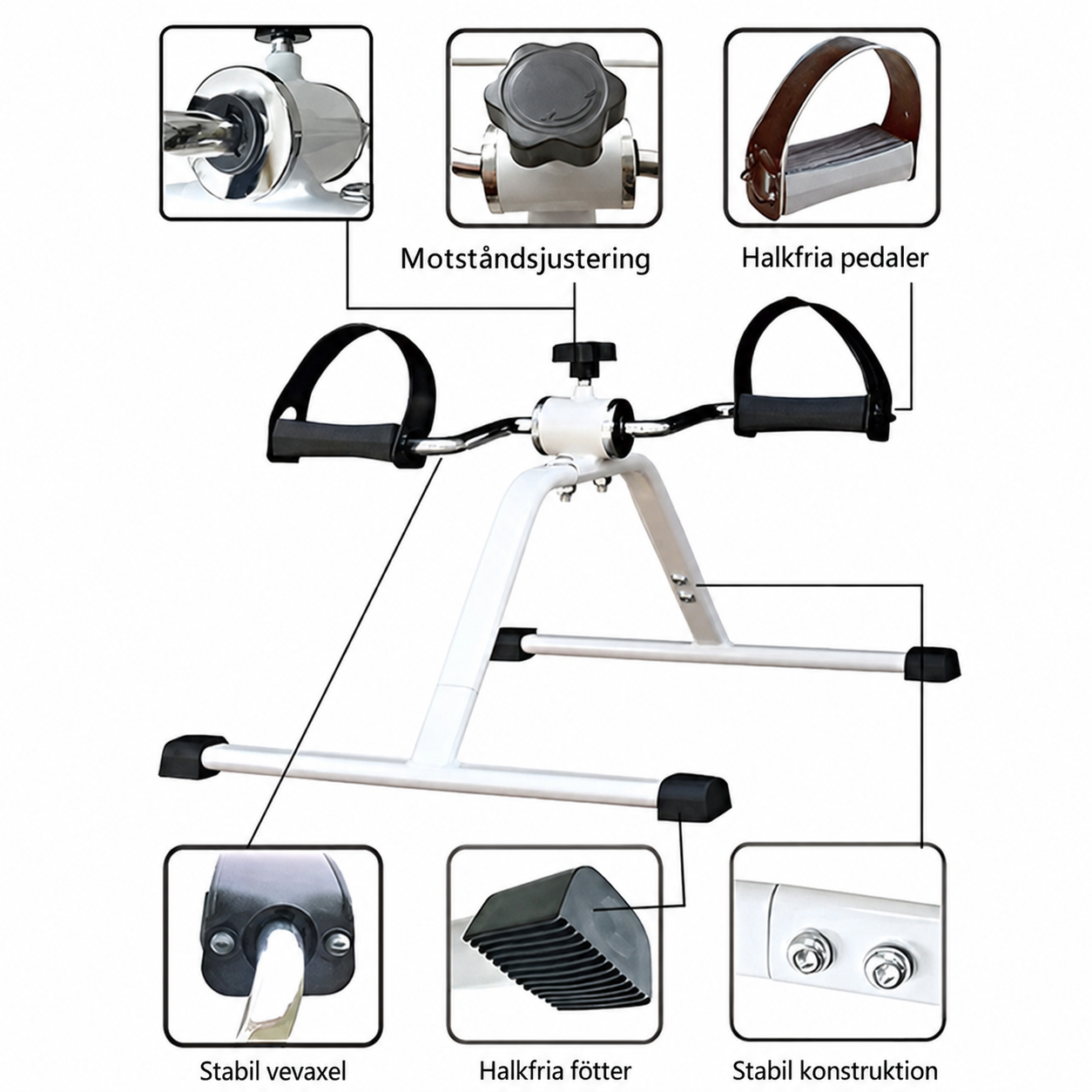 MoveFit Pedaltränare | Mini Motionscykel