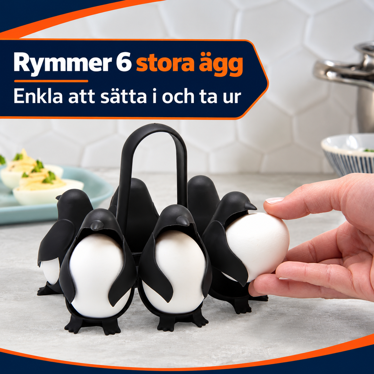 3-i-1 pingvinhållare för ägg | PolarNest